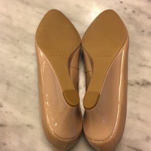 Nude Patent Leather Cole Haan Wedges